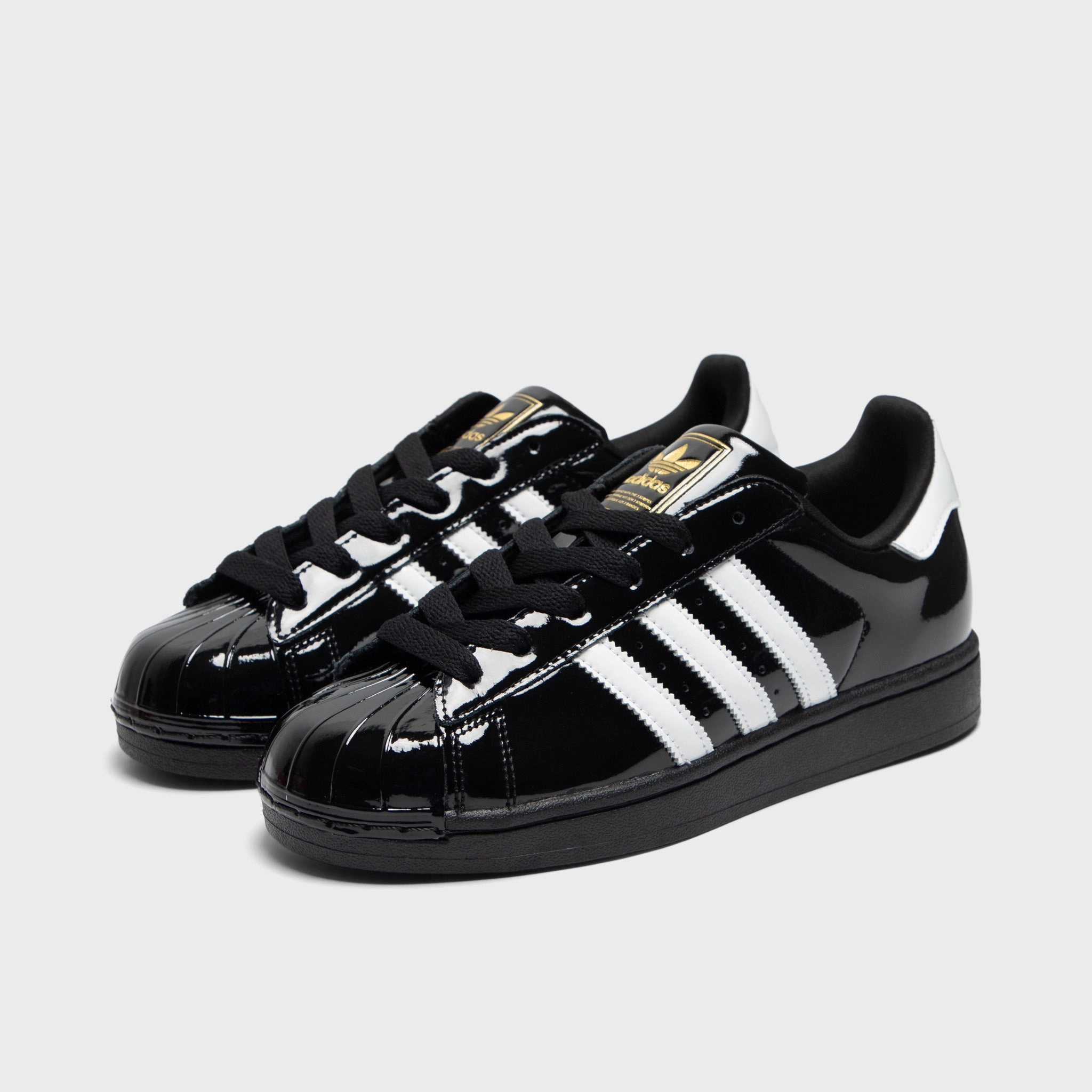 Durable Synthetic Sculpted stability adidas Women's Superstar II Core Black / White - Gold Metallic