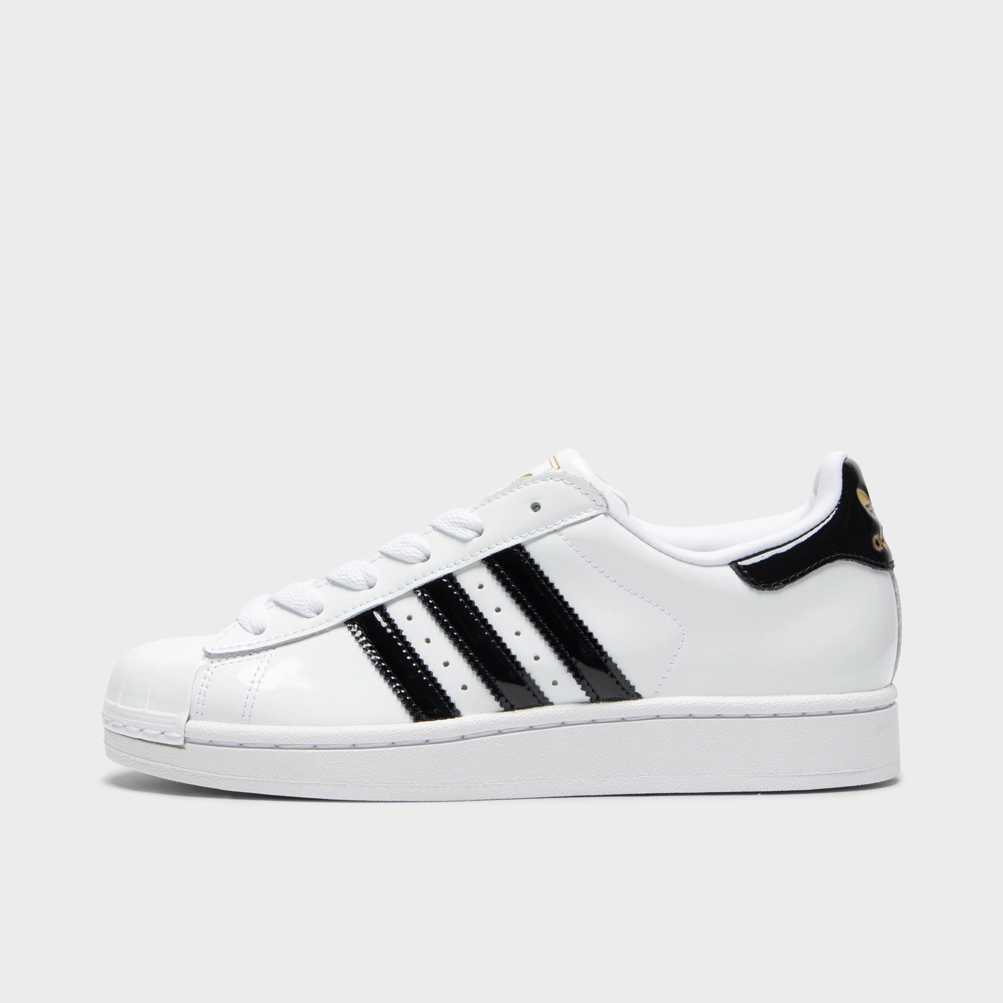 adidas Women's Superstar II White / Core Black - Gold Metallic Adaptive Fit Exclusive traction