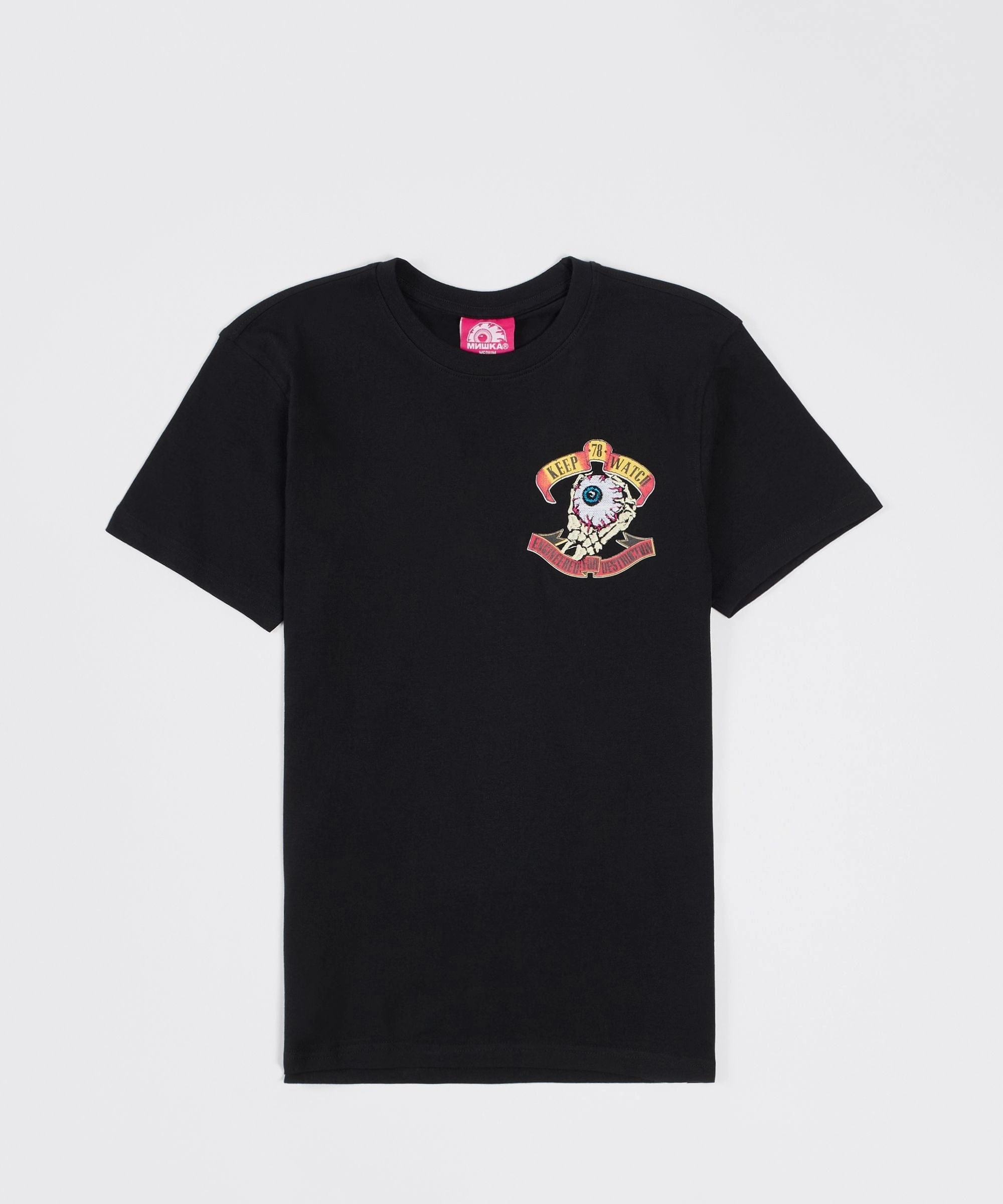 Mishka Destruction Short Sleeve Tee - Black Minimalist Silhouette Cut Durable Color Retention