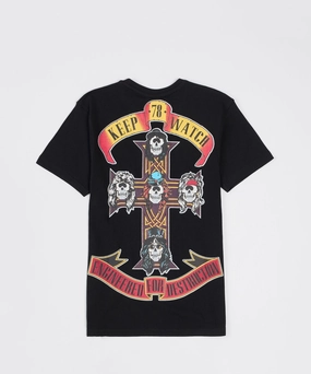 Professional Cut Recycled Polyester Blend Mishka Destruction Short Sleeve Tee - Black
