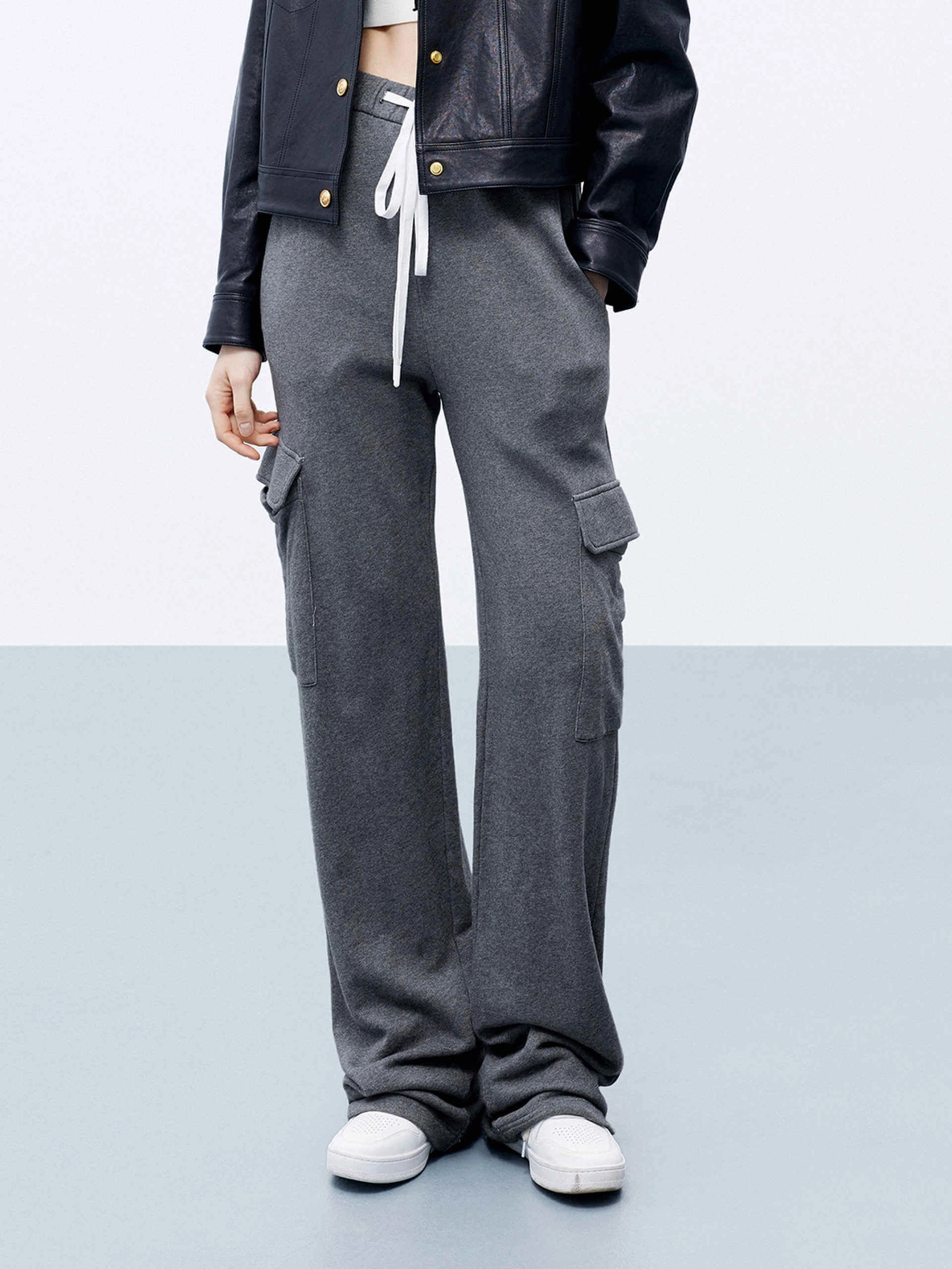 Functional Comfort Flattering Comfort Wear Drawstring Waist Cotton Pants
