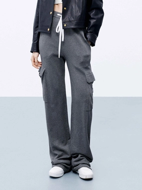 Functional Comfort Flattering Comfort Wear Drawstring Waist Cotton Pants