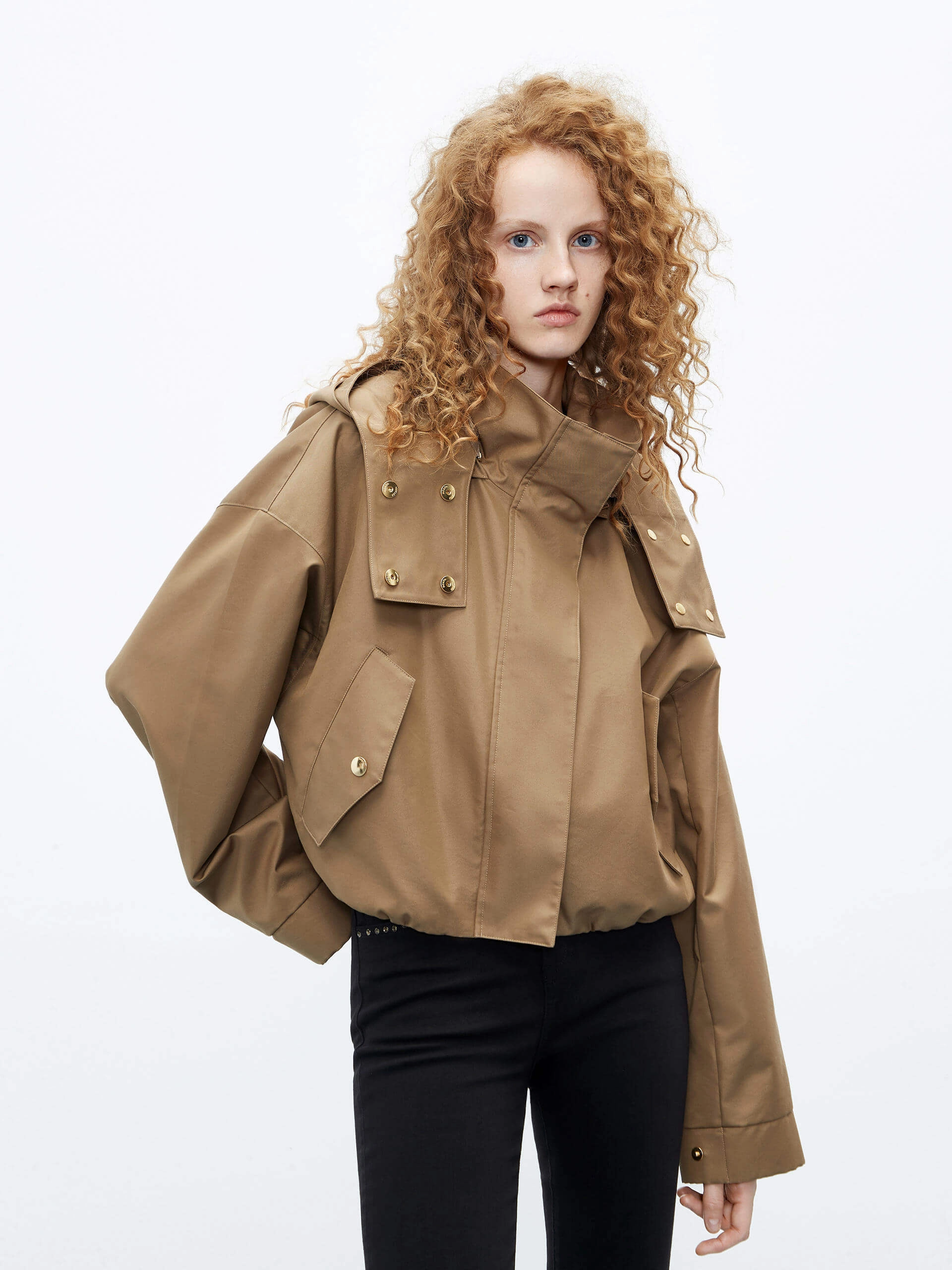 Ultraviolet Protection Noise Free Zippers Cropped Hooded Jacket