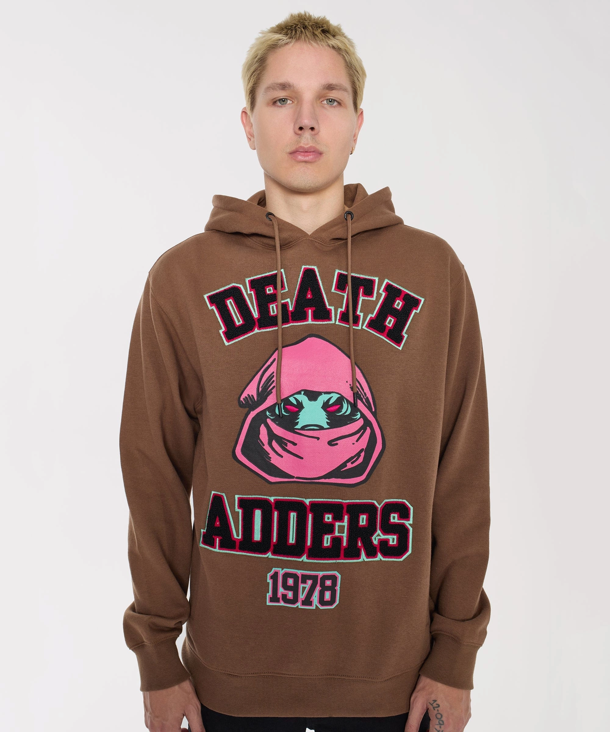 Mishka Death Adders 1978 Hoodie - Brown Soft Brushed Lining ButterSoft Handfeel