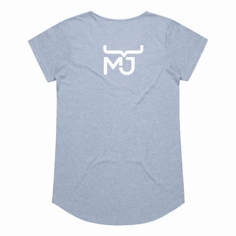 LADIES MJ Colour Tee Layered Placket Design