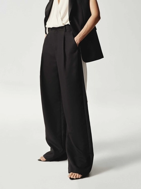 Comfortable Waistband Casual Office Cotton Straight Leg Pants