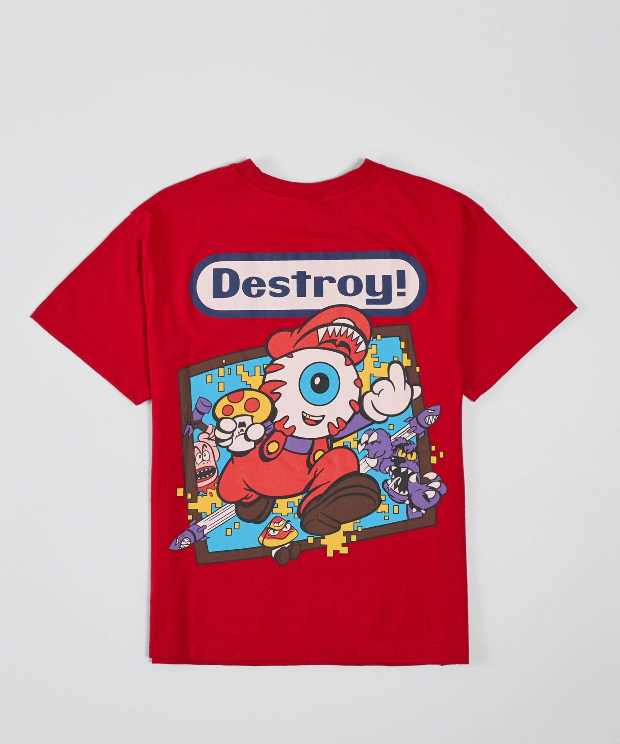 Mishka Destroy Short Sleeve Tee - Red FlexibleNeckline