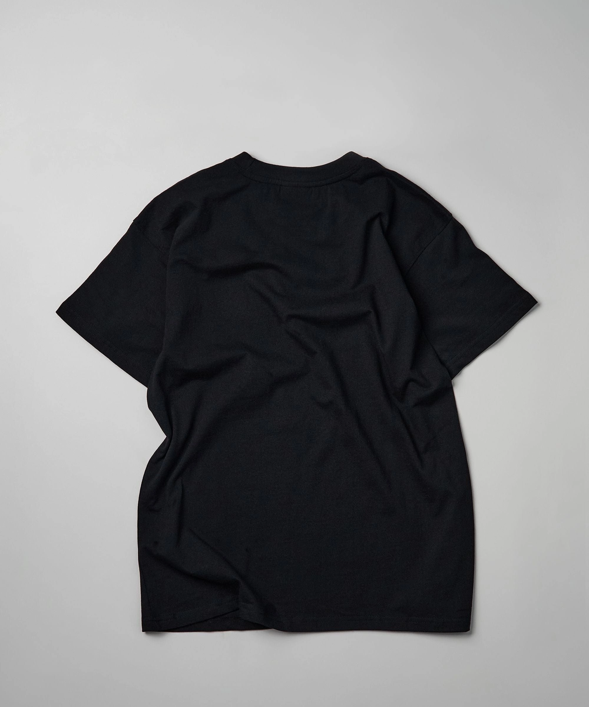 V Neck Design Stylish Outfit Mishka Eyeball Logo Keep Watch Short Sleeve Tee - Black