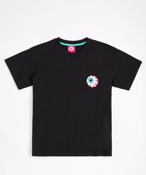 Mishka Eyeball Logo Keep Watch Short Sleeve Tee - Black Non Slip Shoulder Seams stain resistant coating