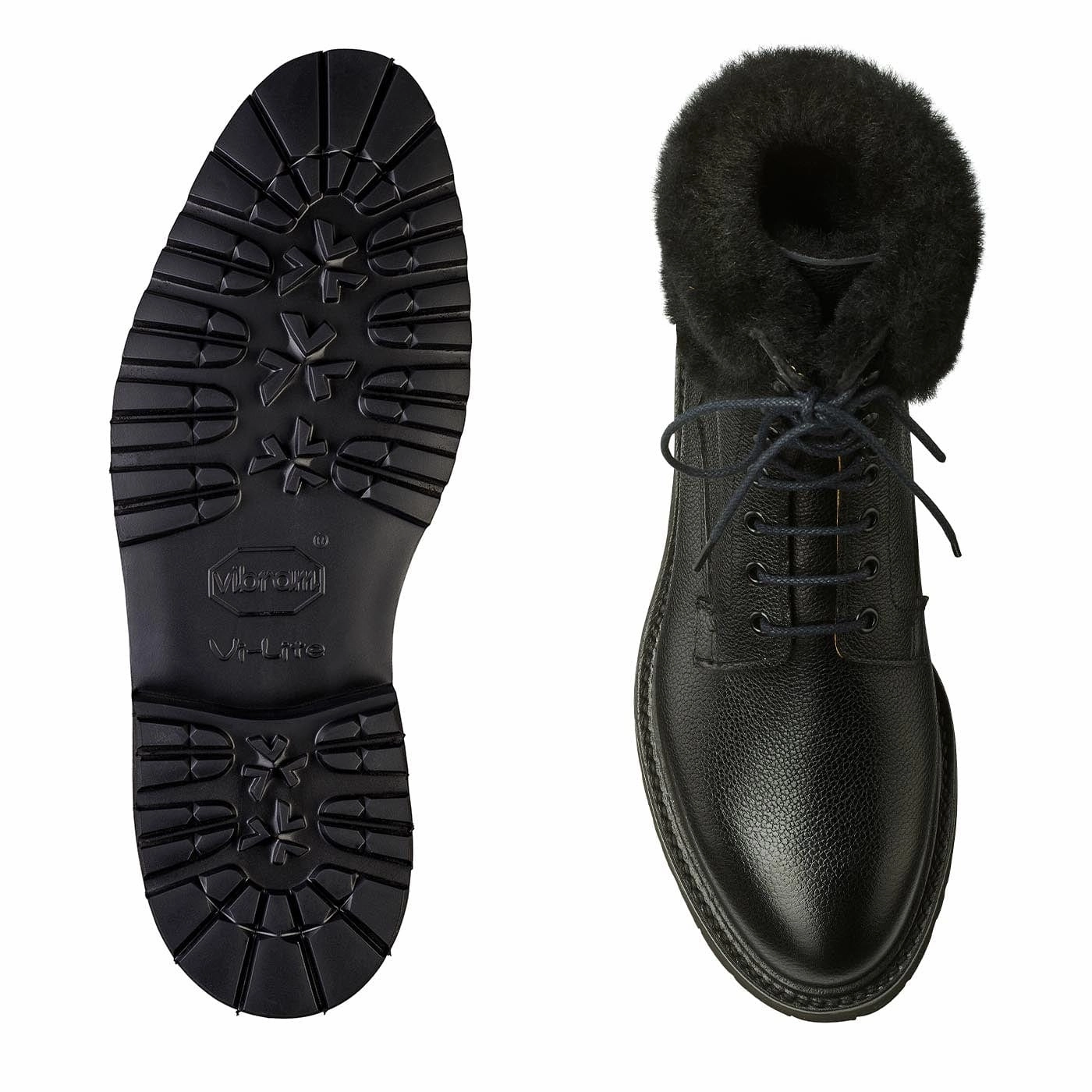 Pointed Toe Anti Fatigue Technology Ailsa Black Pebble Grain