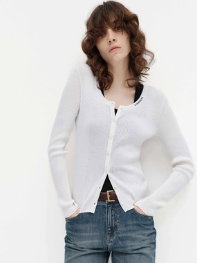 MultiFunctional Pocket Placement Fitted Shirt Letter Collar Wool Cardigan