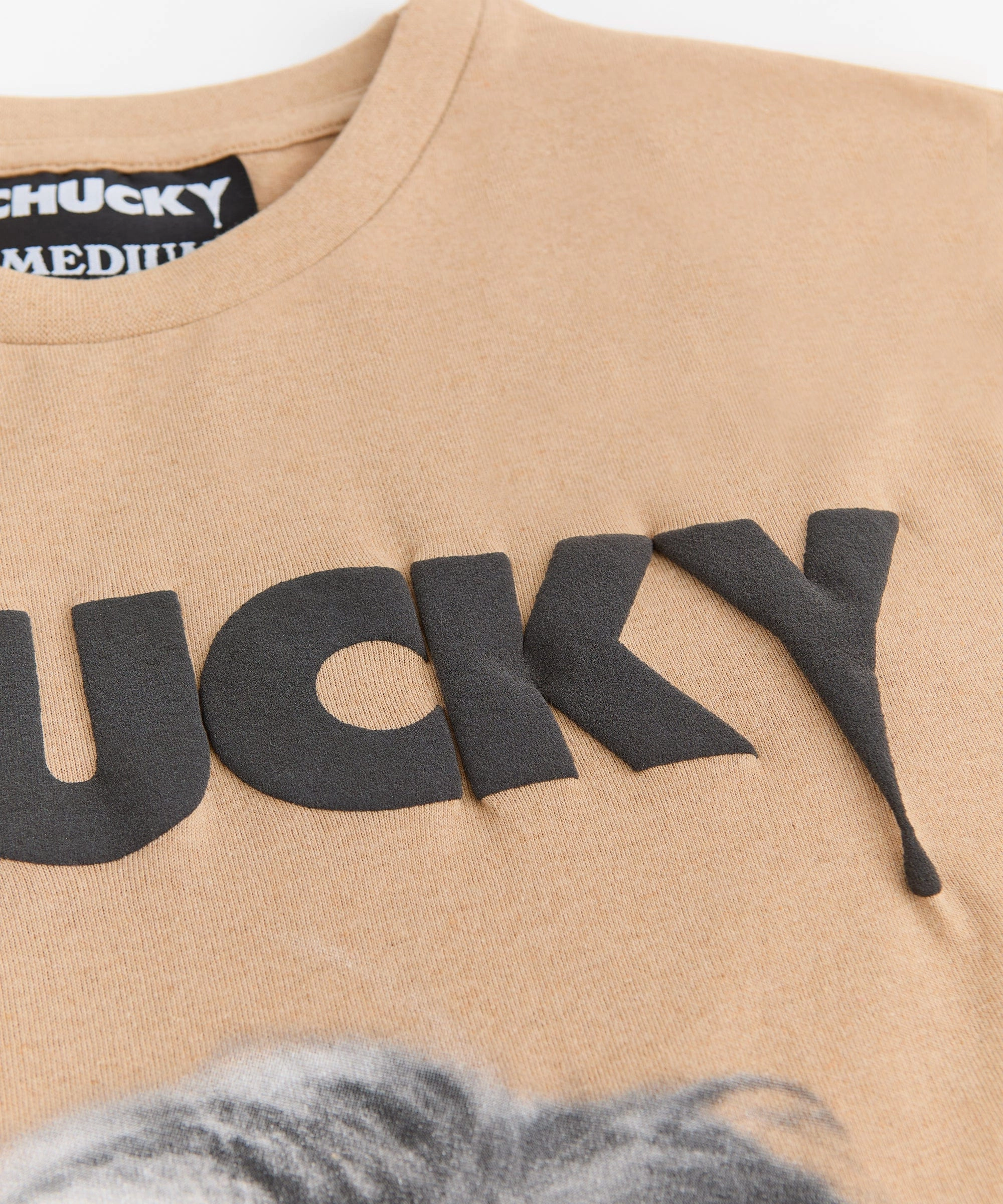 Chucky Short Sleeve Tee - Khaki Lightweight pullover Flexible Knit Fabric