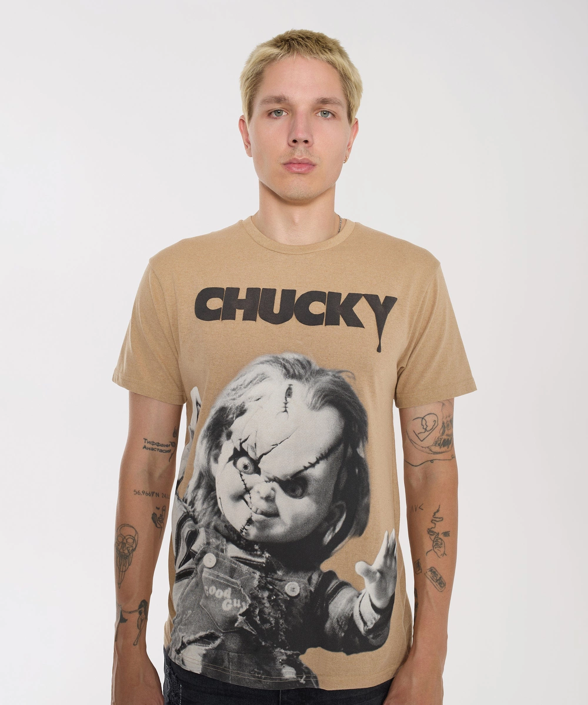 WrinkleResistant Chucky Short Sleeve Tee - Khaki