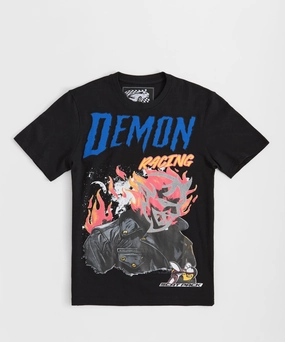 Dodge Demon Racing Tee - Black NonScratchyLining RawHemDetail