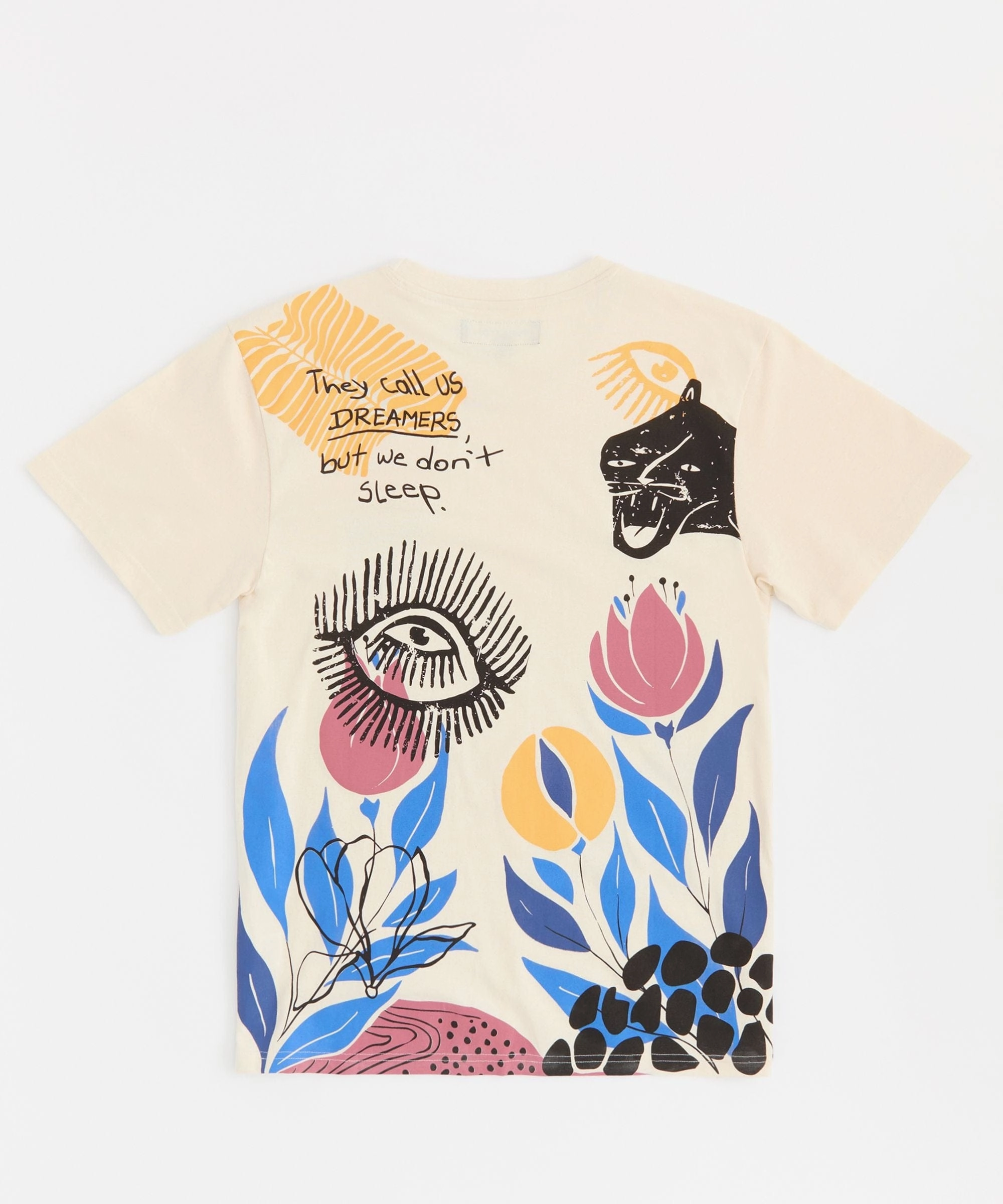 Impossible Embroidered Short Sleeve Tee - Tan Anti Static Fabric