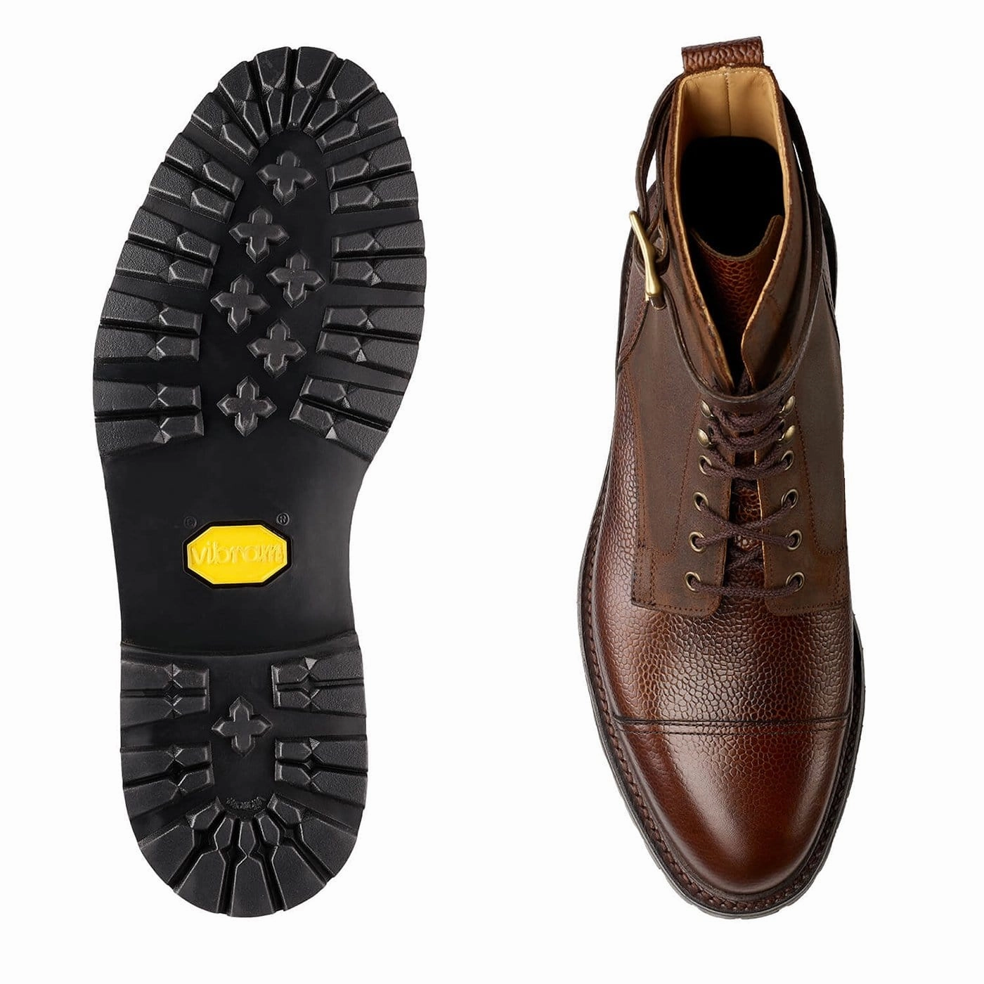 Comfort Lining Winter Walker No Pressure Aldershot Dark Brown Scotch Grain & Dark Brown Rough-Out Suede