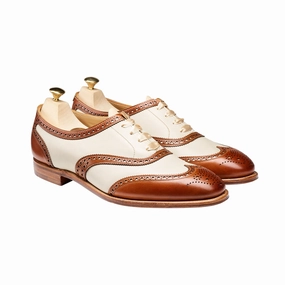 Alice Tan & Ivory Burnished Calf Dating Oxfords Sleek Design Style Enthusiast