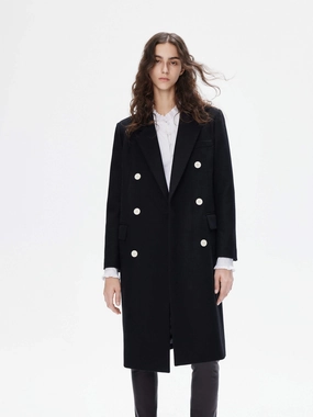 Double Breasted Wool Coat Easy Fit Modular Attachment System