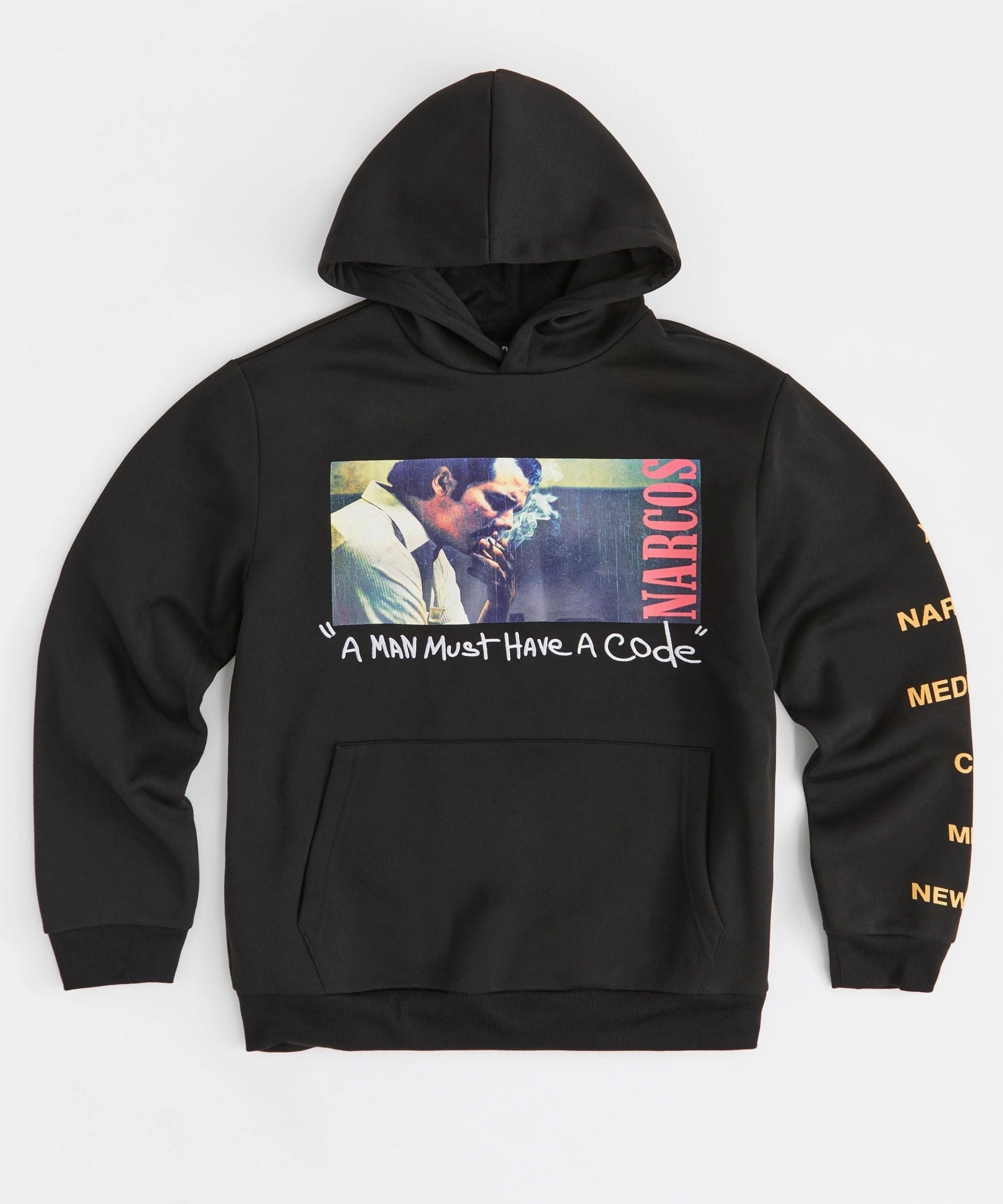 Contemporary Cut MicrofiberTech Narcos Code Fleece Hoodie - Black