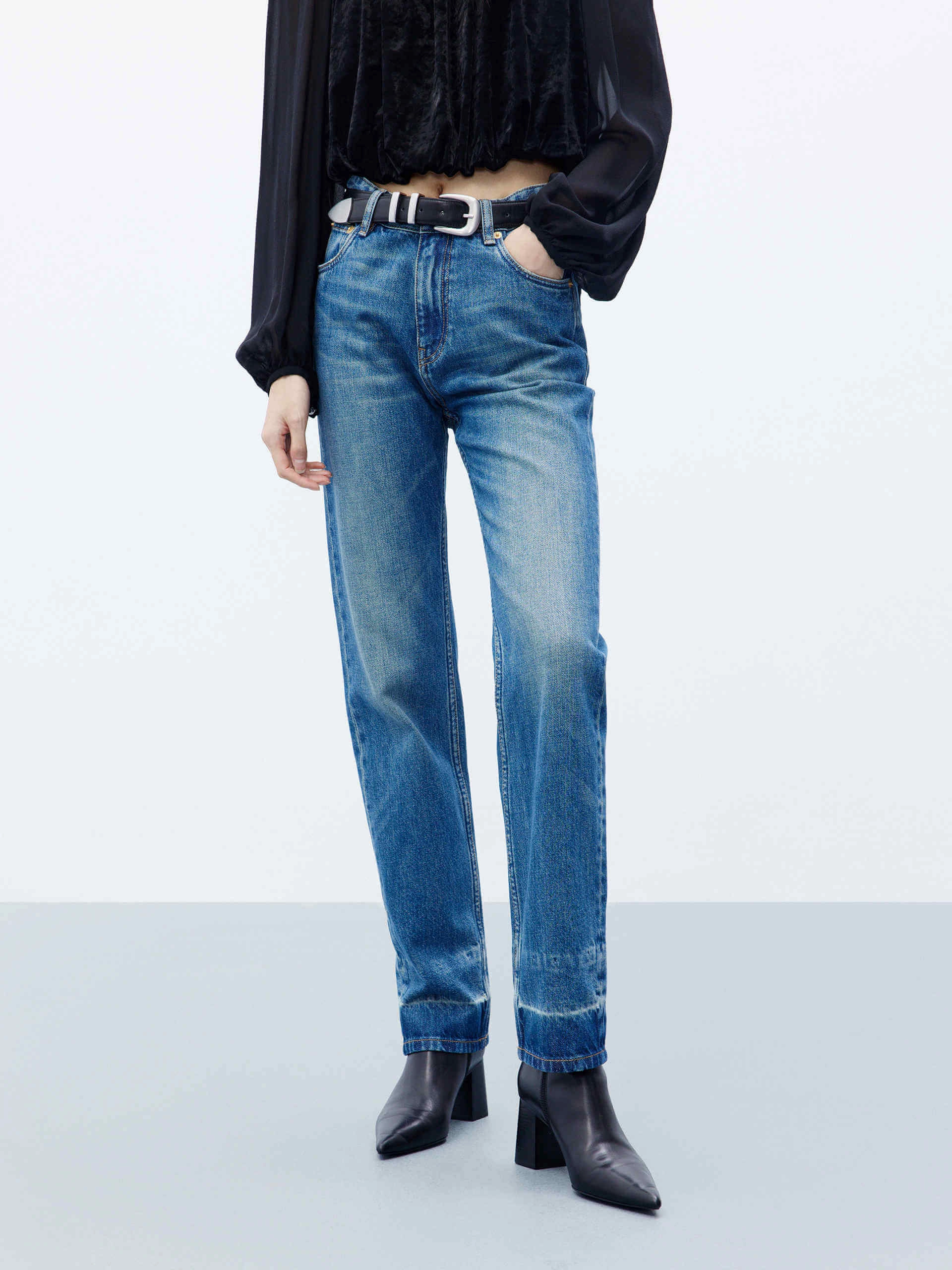 Affordable Outdoor Adventure Artist Vibe Straight Leg Washed Jeans