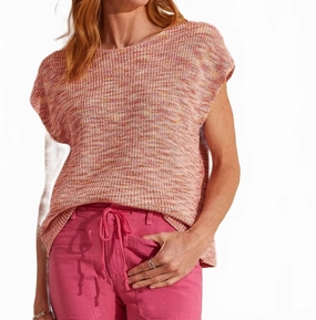 Cap Sleeve Sweater In Copper Tan Comfort Knit Piece