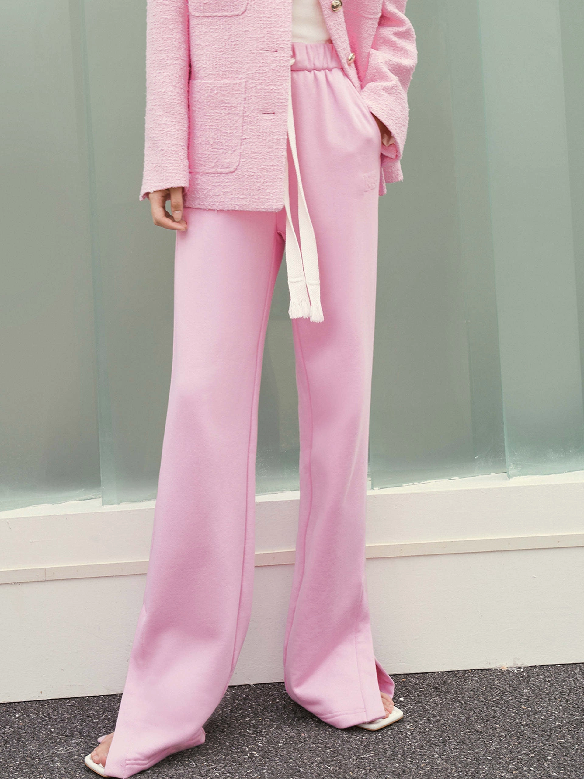 Flexible Fabric Elasticated Waist Cotton Trousers