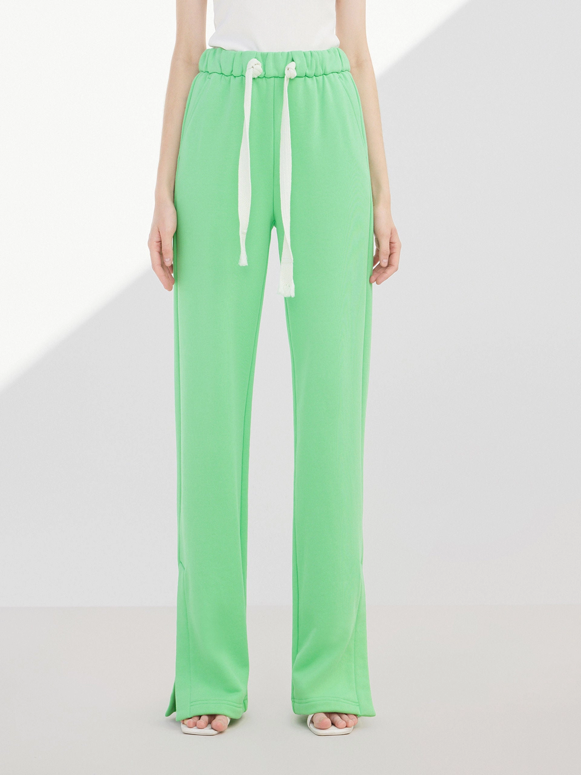Elasticated Waist Cotton Trousers Relaxed Fit