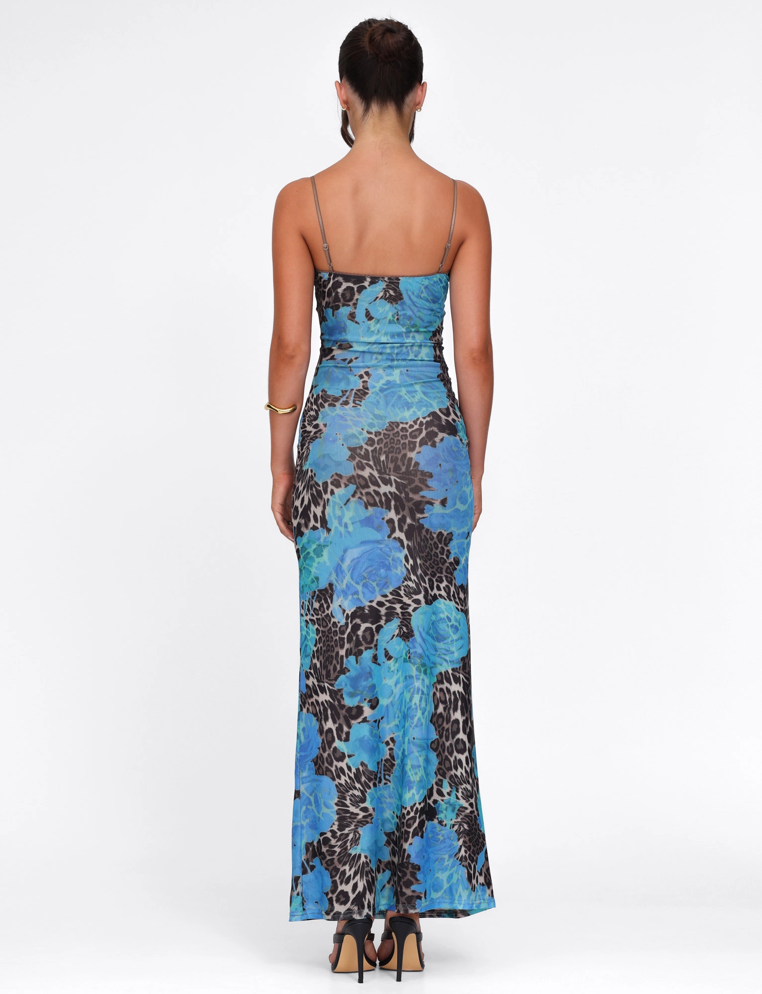 Movement Ready Coffee Break JULIANNA DRESS - BLUE : LEOPARD