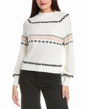 Comfy Layers Stretch Knit Technology WISPR Textured Geo Silk-Blend Sweater