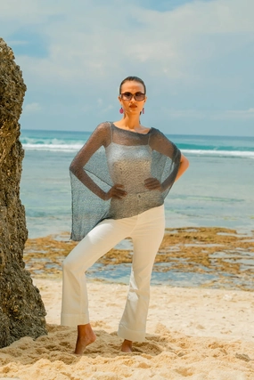 Comfy Cardigan Mesh Poncho