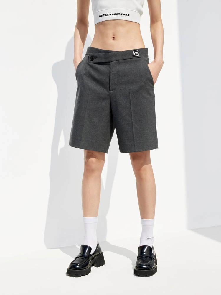 Side Button Midi Shorts Quick Motion