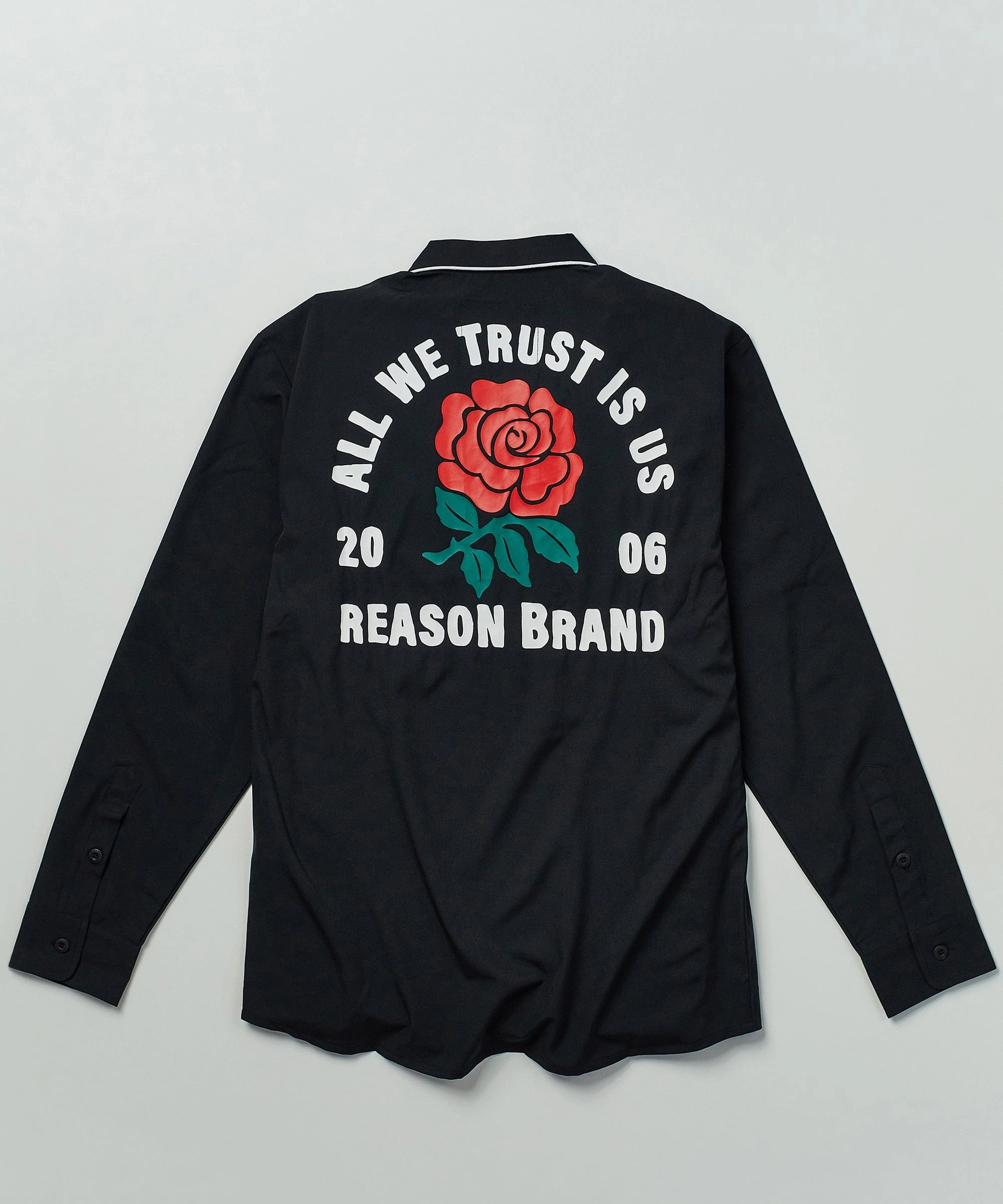 All We Trust Long Sleeve Woven Shirt - Black DurableZipper