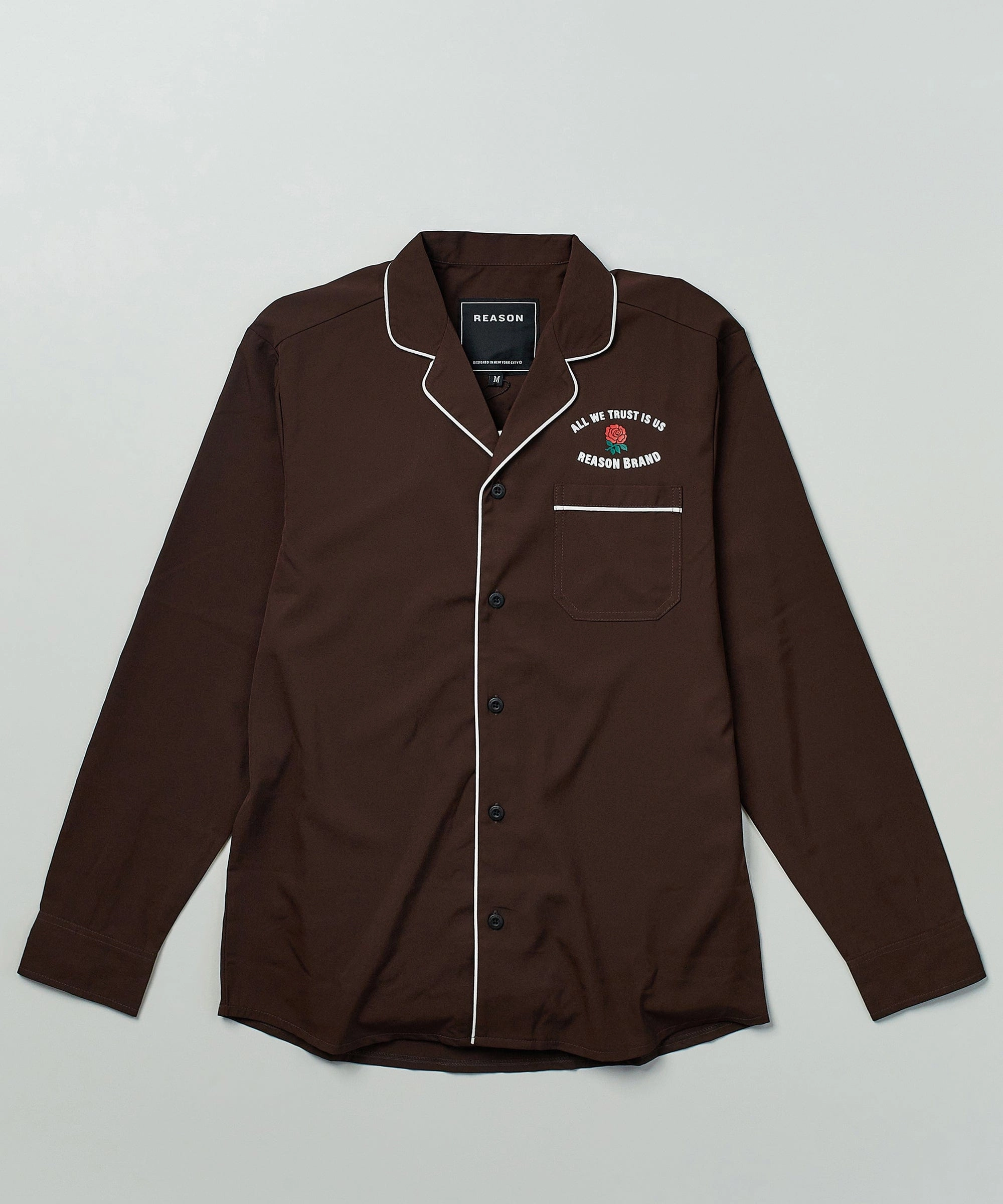 VersatileLayering All We Trust Long Sleeve Woven Shirt - Brown