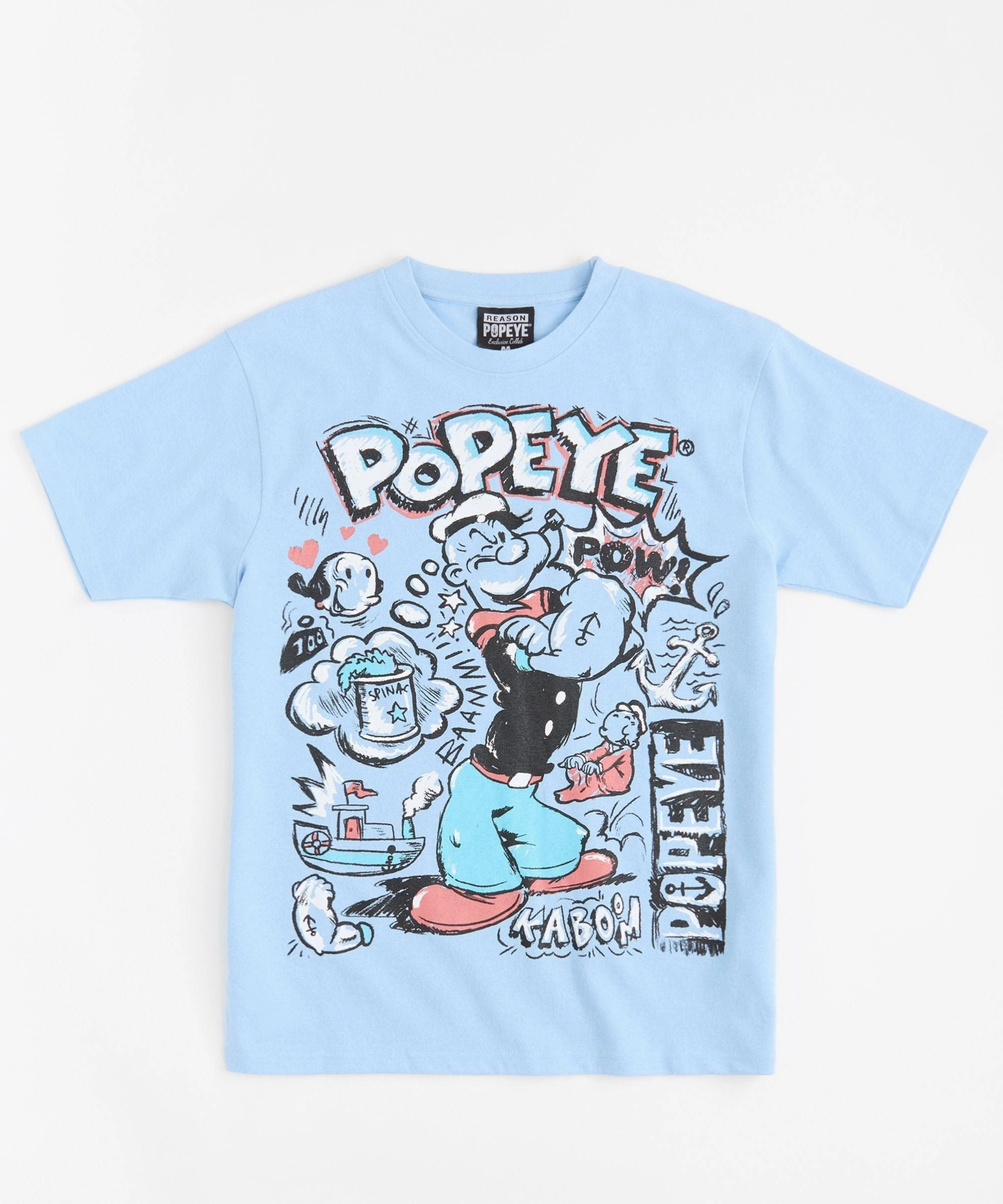 Popeye Short Sleeve Tee - Medium Green QuickPackFoldableDesign VNeckReinforcement