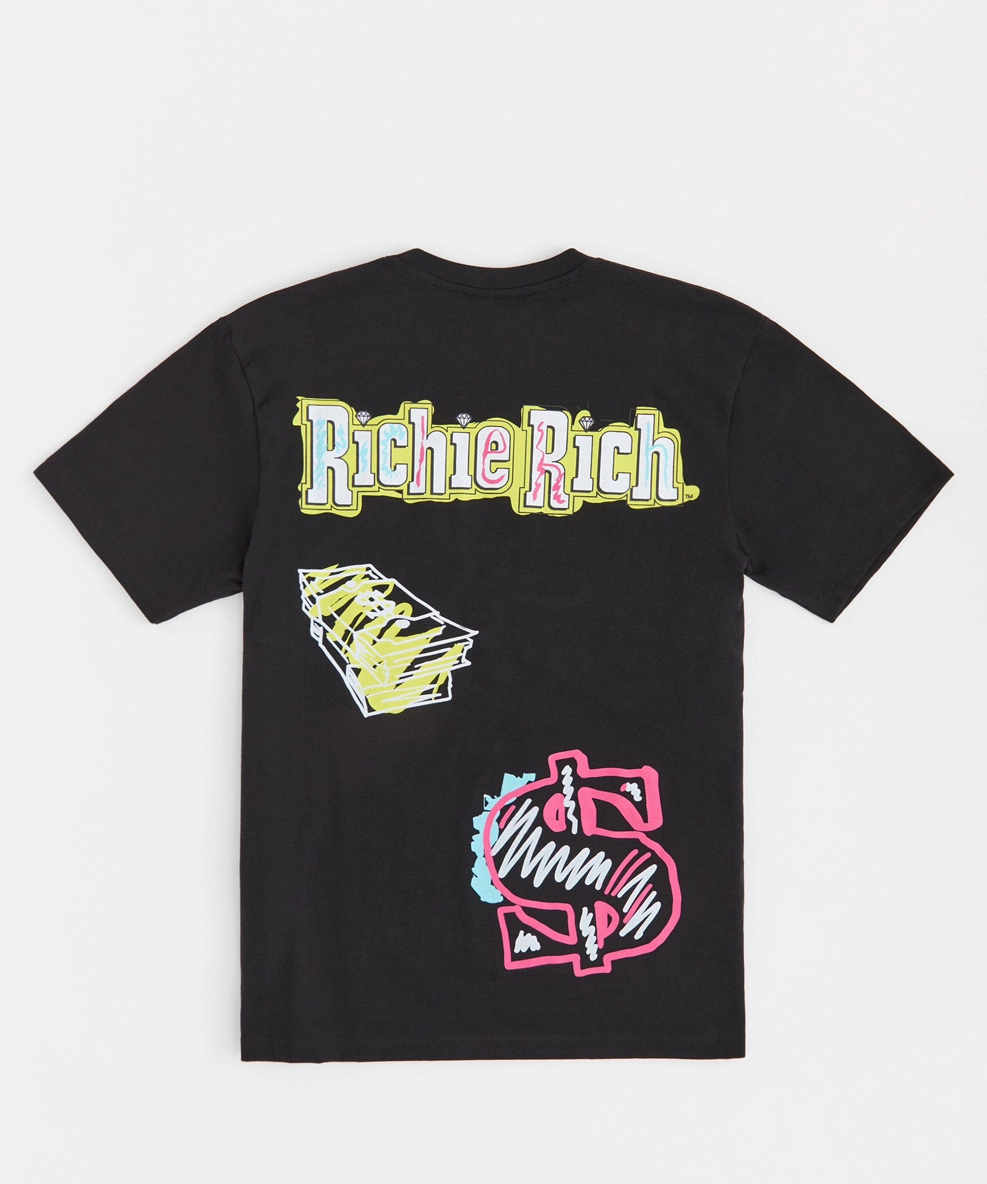 Richie Rich Money Short Sleeve Tee - Black Sustainable Production Methods