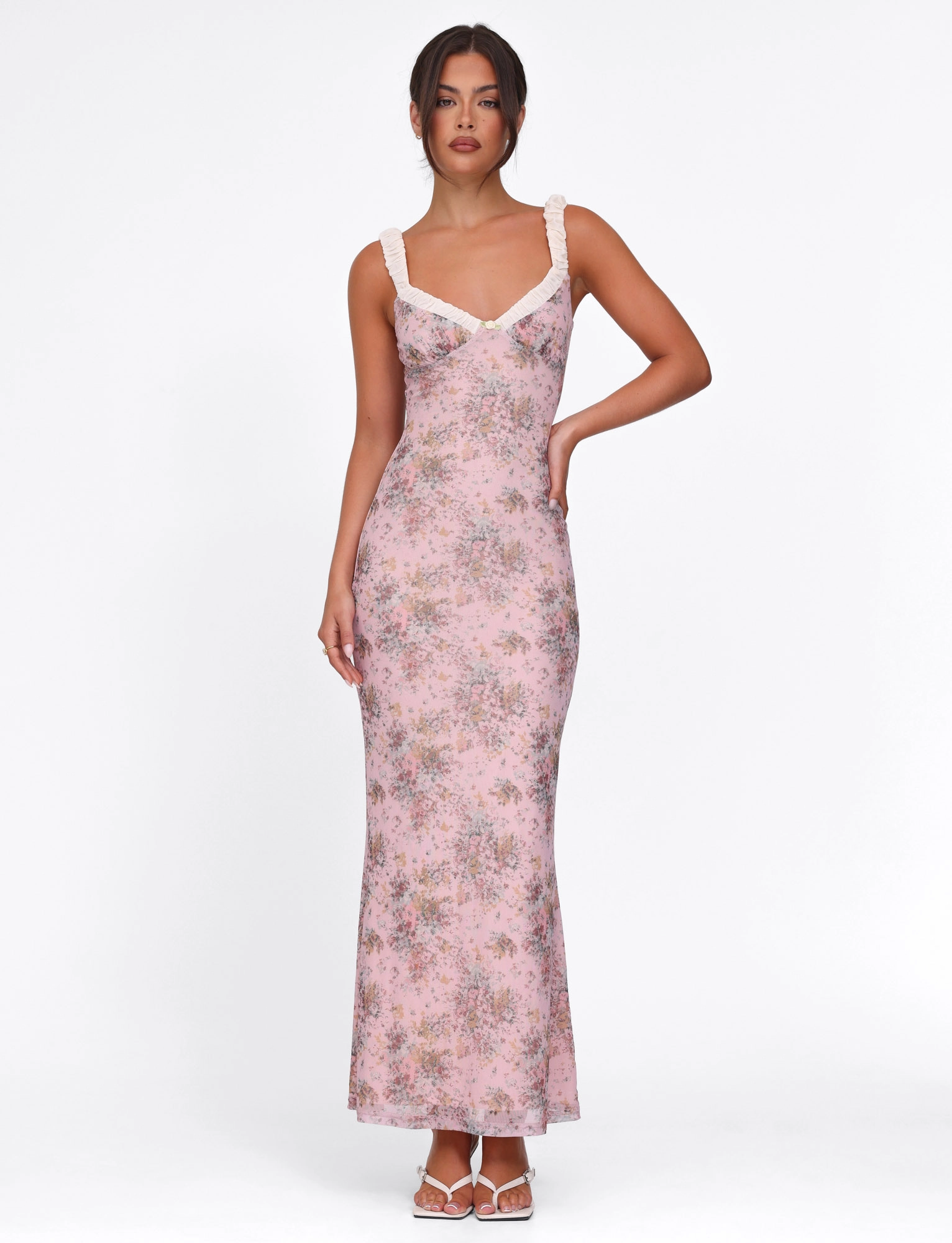 AMARAN DRESS - PINK : CAMO FLORAL Modern Appearance bold appearance