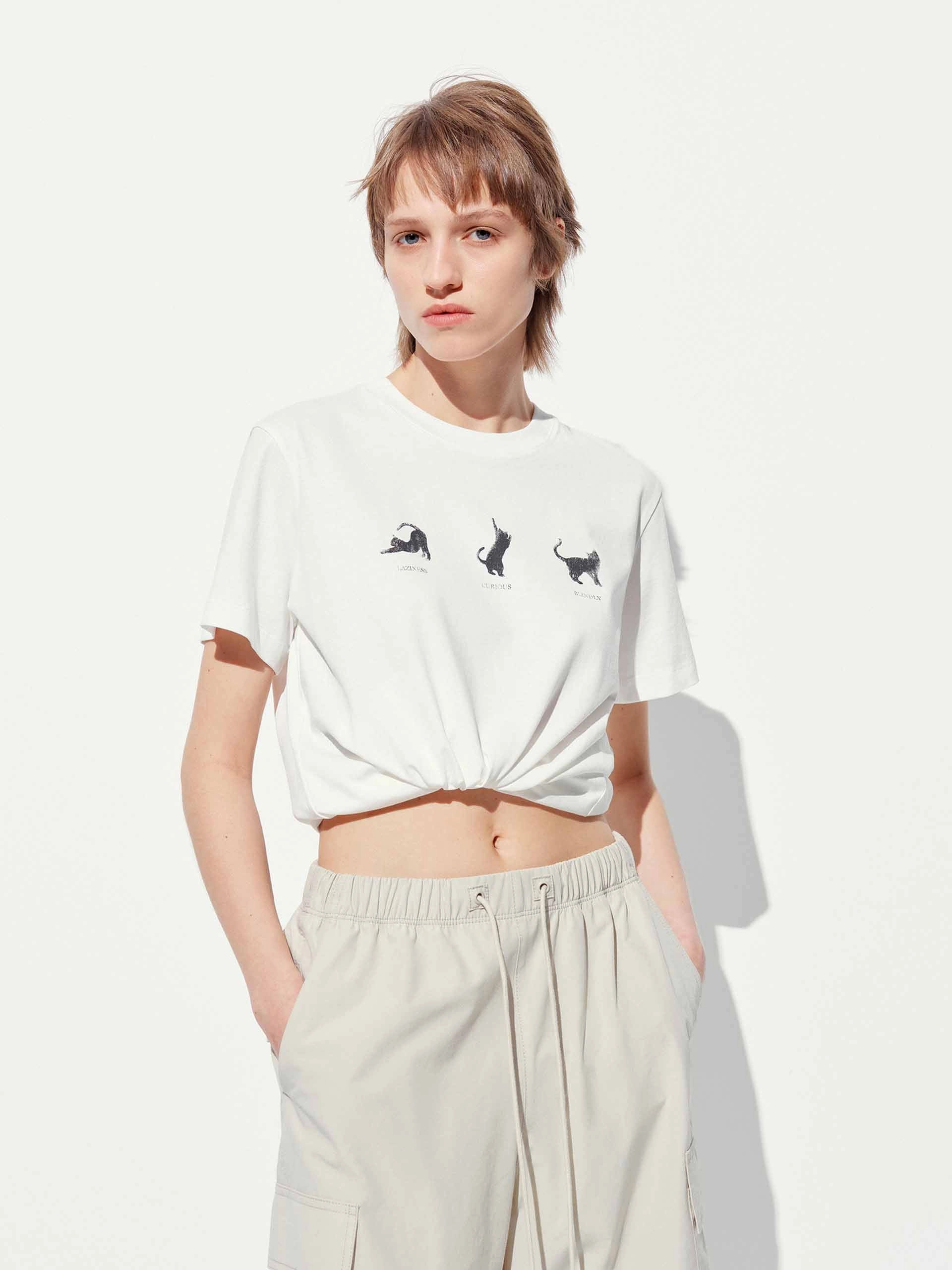 HighDensity Knit Animal Printed Cotton T-shirt