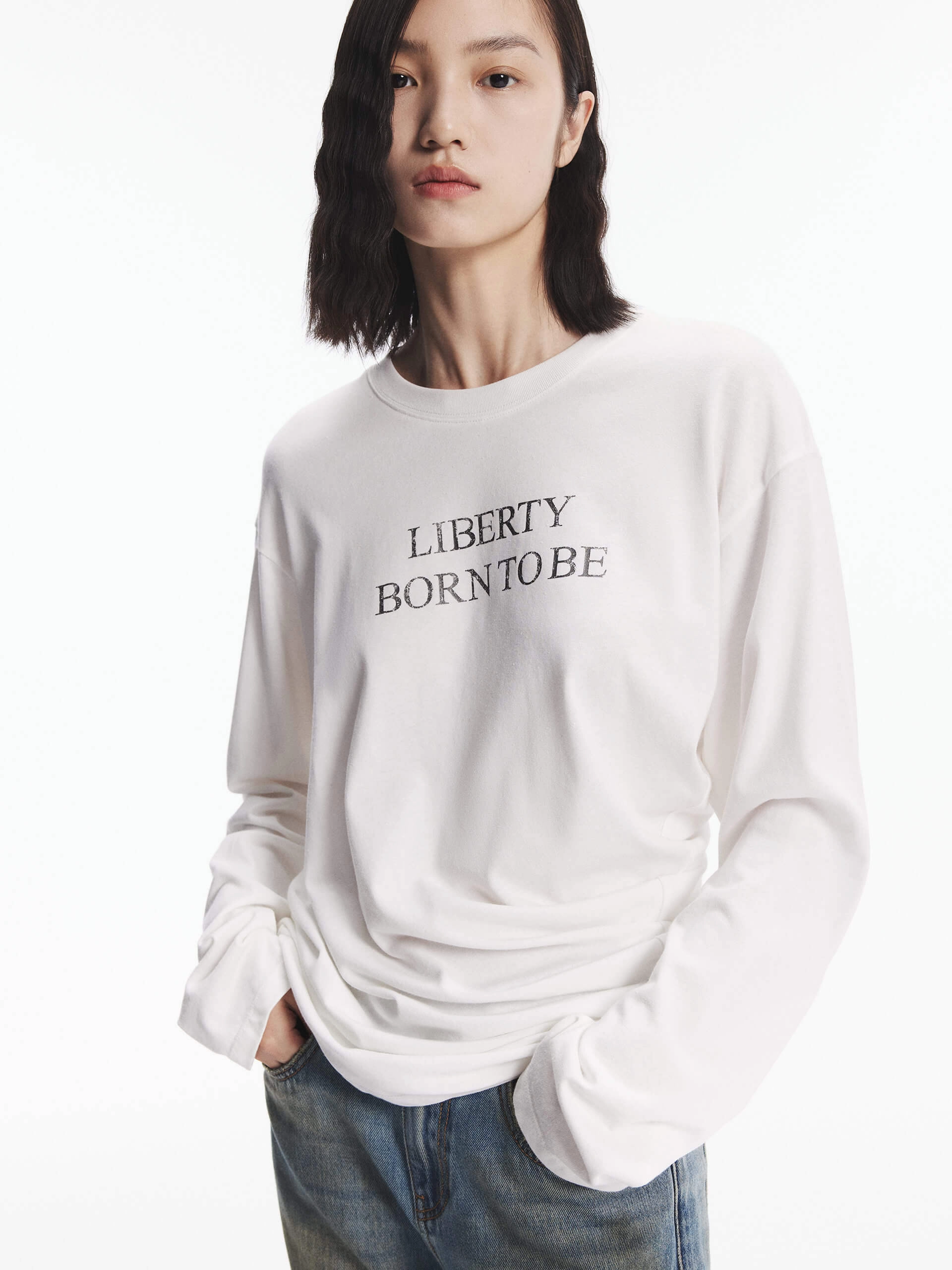 Versatile Design Bohemian Side Pleated Loose T-shirt