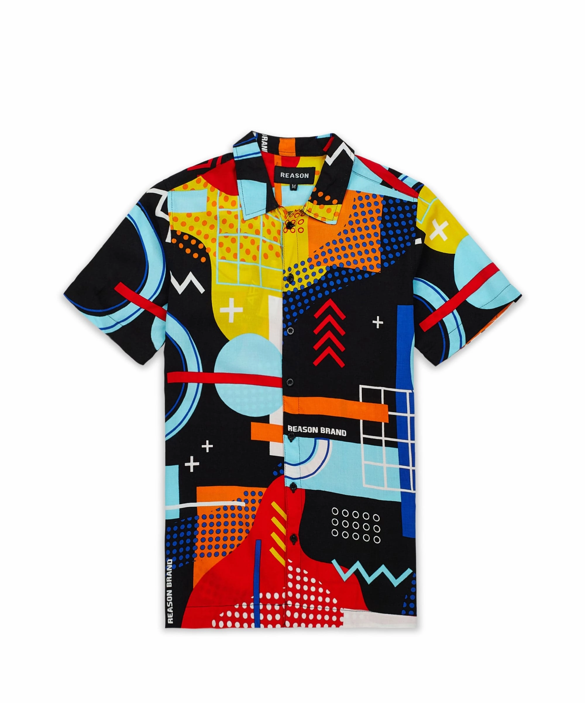 Messenger Allover Print Short Sleeve Shirt Oversized Silhouette