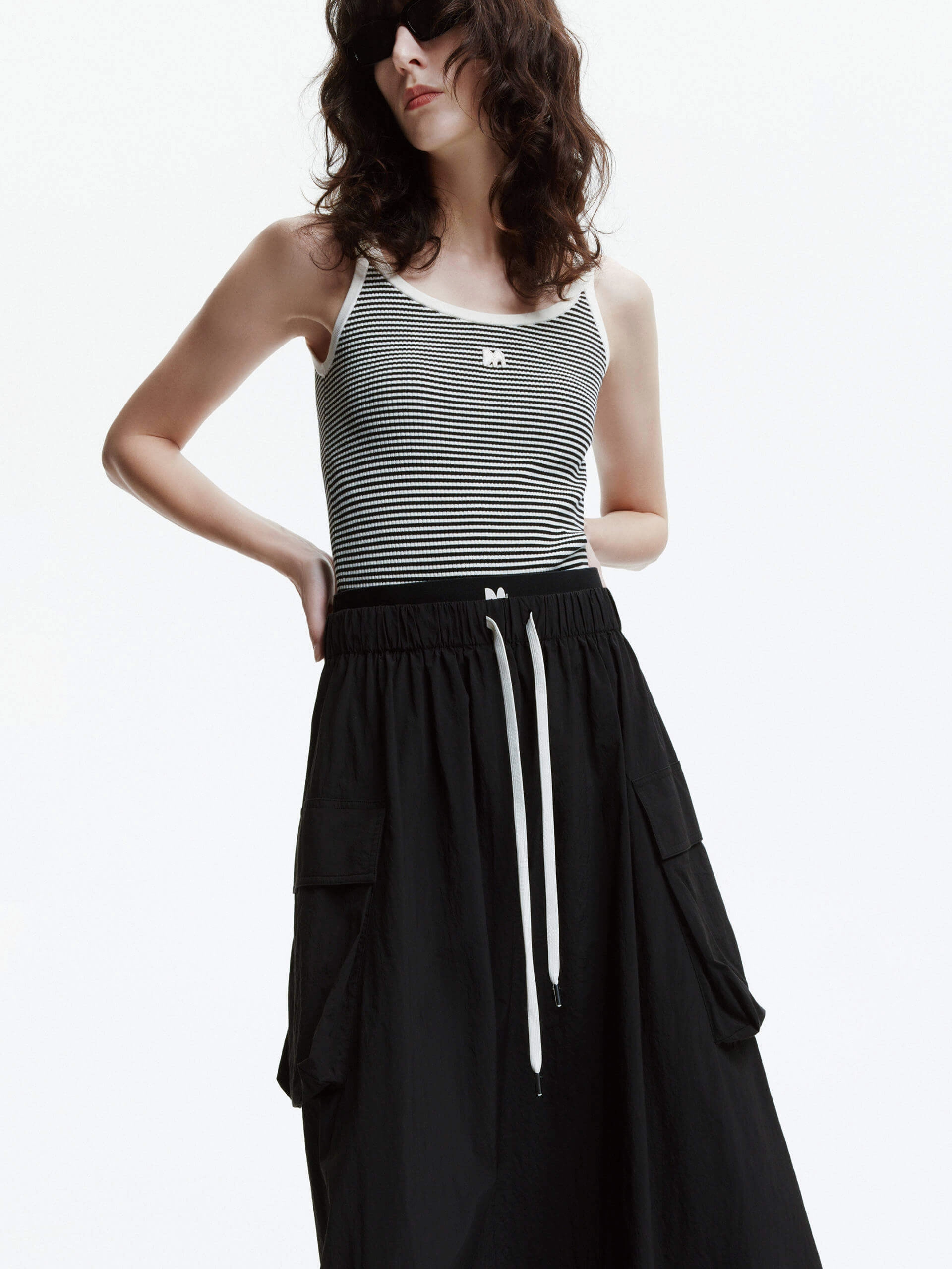 Classic Striped Tank Top HoodedVersion Smooth Interior Lining