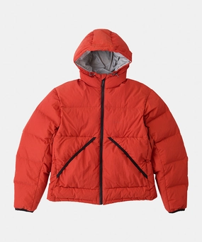 Down Puffer Hooded Jacket Micro Perforated Panels