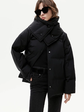 Durable Color Retention Stretch Comfort Fit Include Scarf Puffer Coat