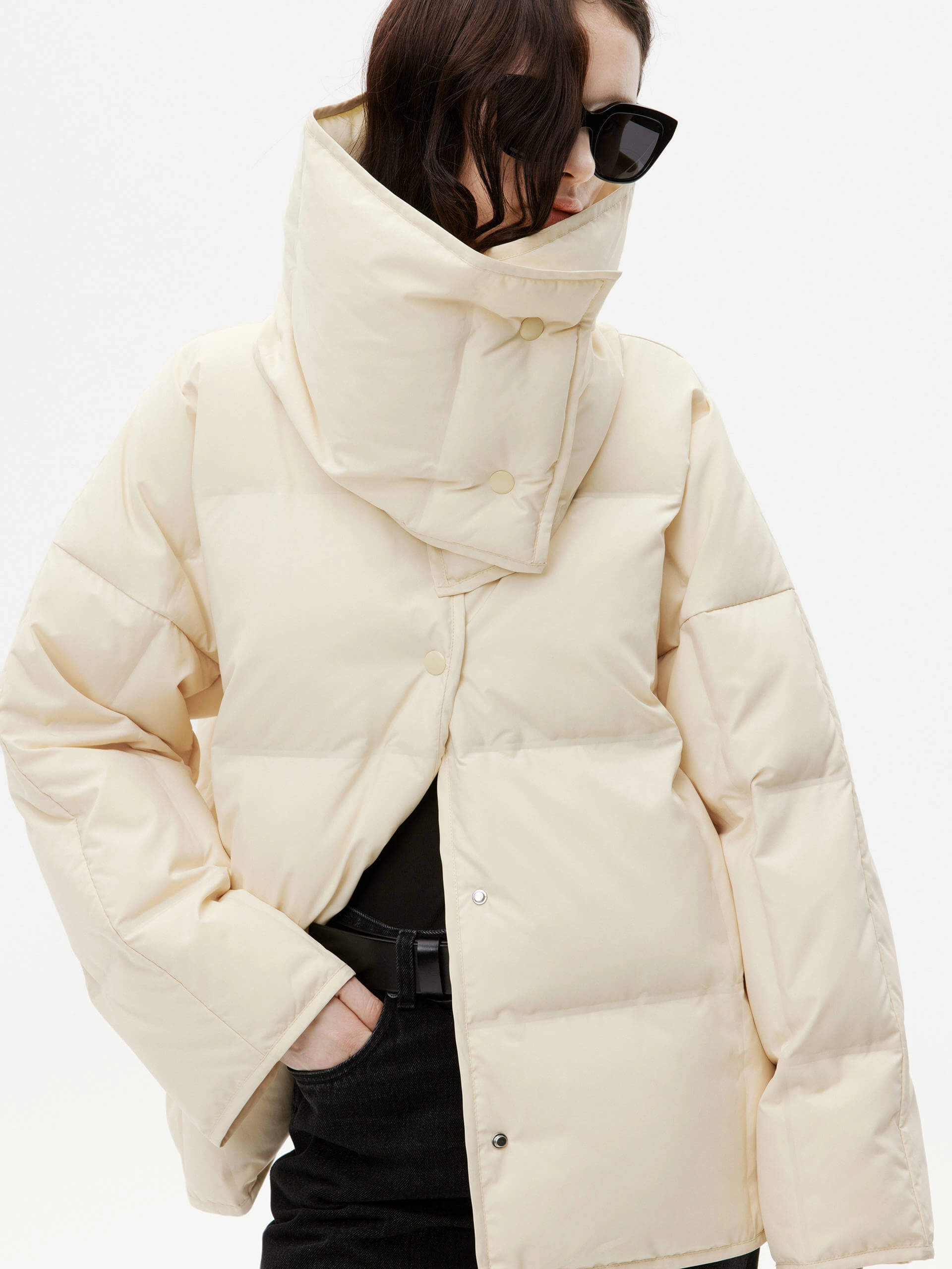 Quick Release Buckle Mechanism Include Scarf Puffer Coat