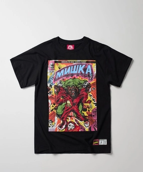Yarn Dyed Stripes Flexible Cuffs Mishka Brooklyns Finest Short Sleeve Tee - Black
