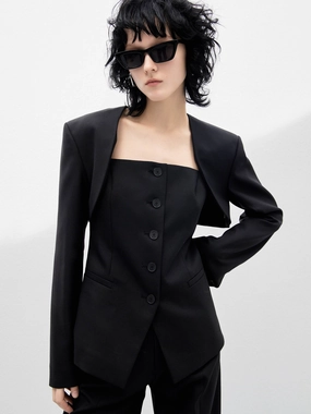 Two Piece Slim Fit Blazer Active Design Flexible Knit Blend
