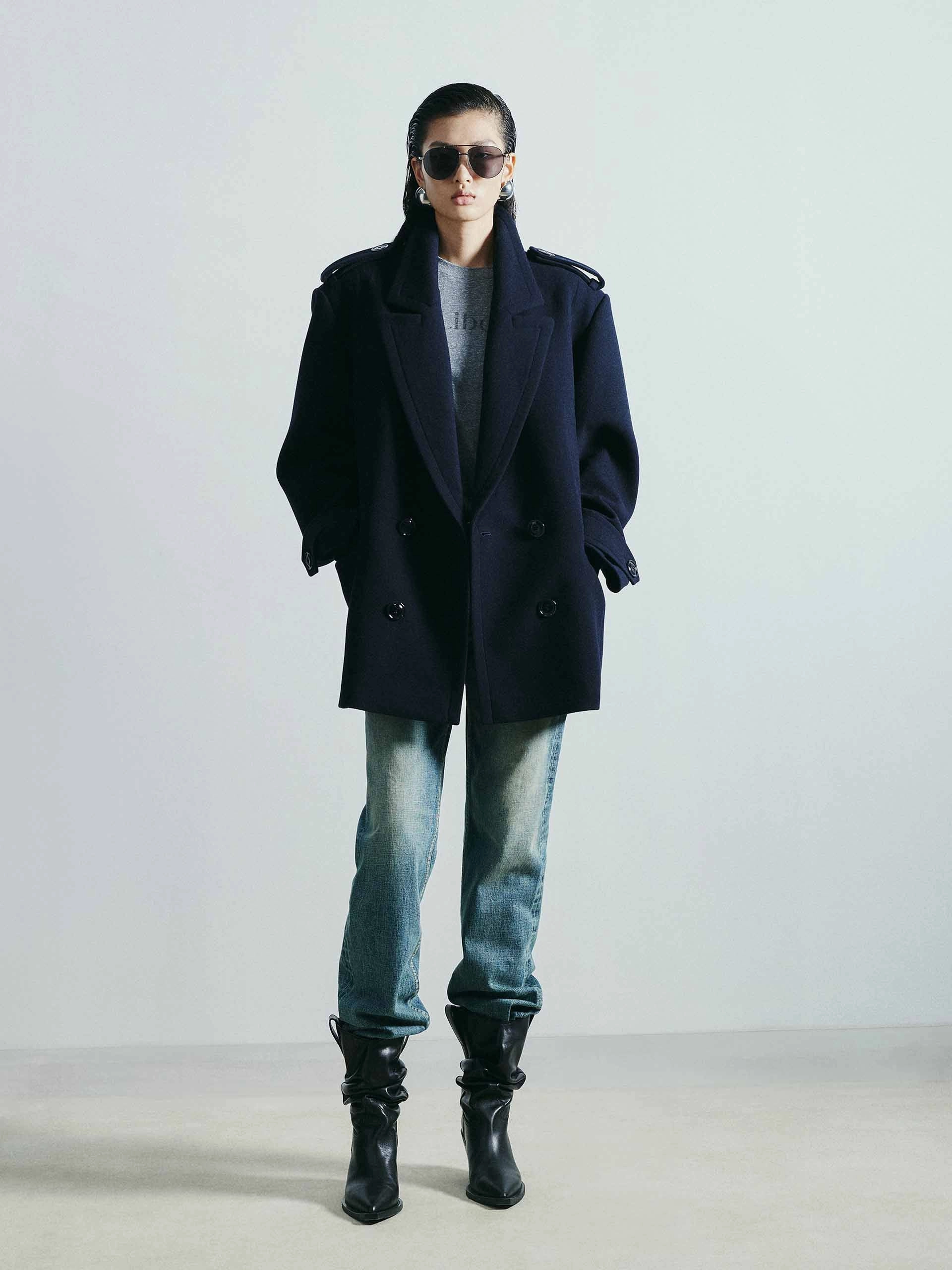 NoiseFreeFabric Lapel Collar Wool Coat