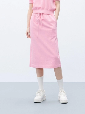 Drawstring Back Slit Skirt Active Comfort Fit Functional Fit