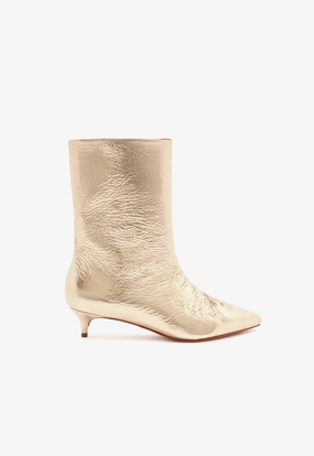 Gail Smashed Metallic Bootie insulated Mesh Lining