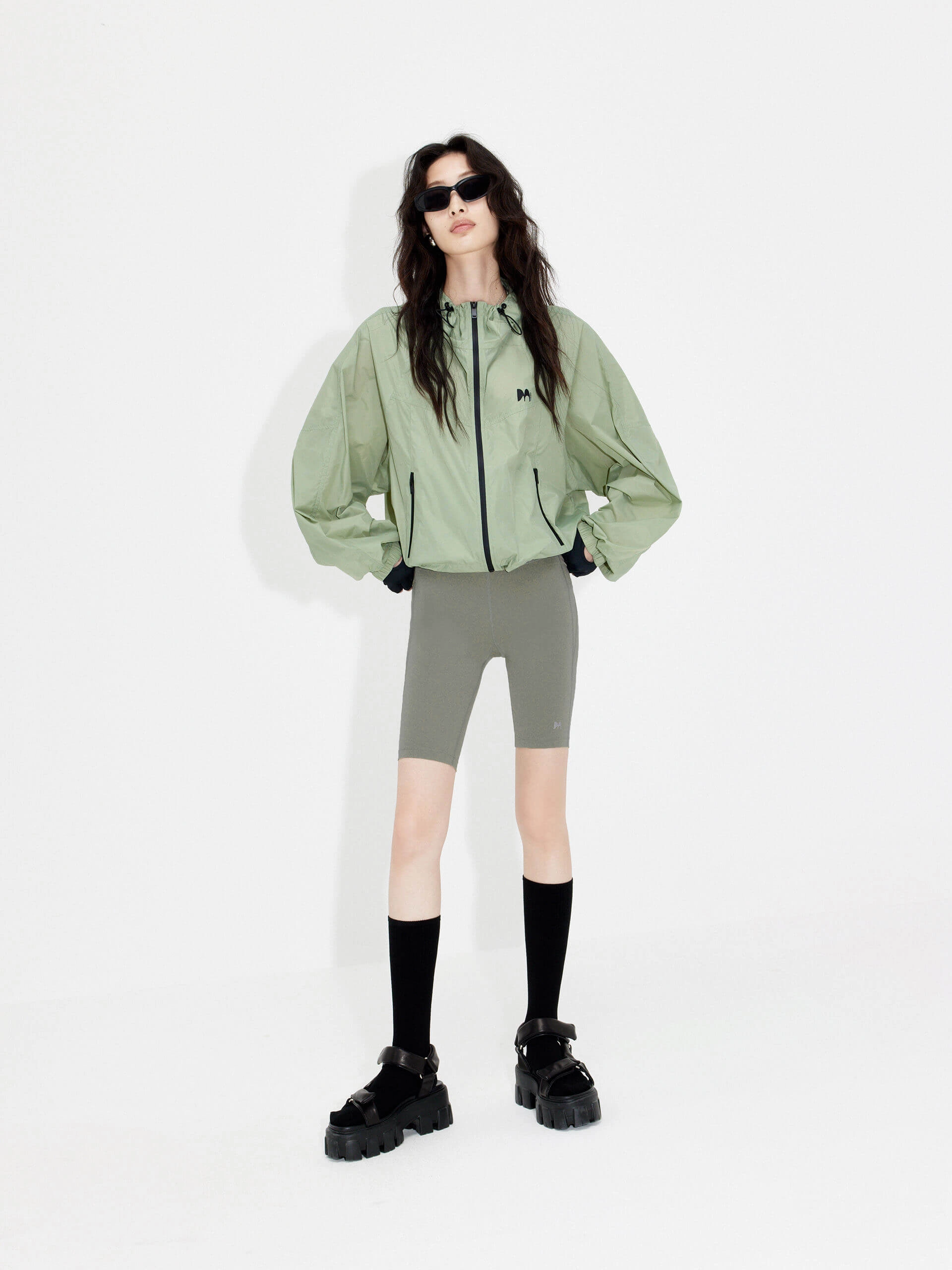 High Waist Sports Shorts Chic Look Minimalist Design