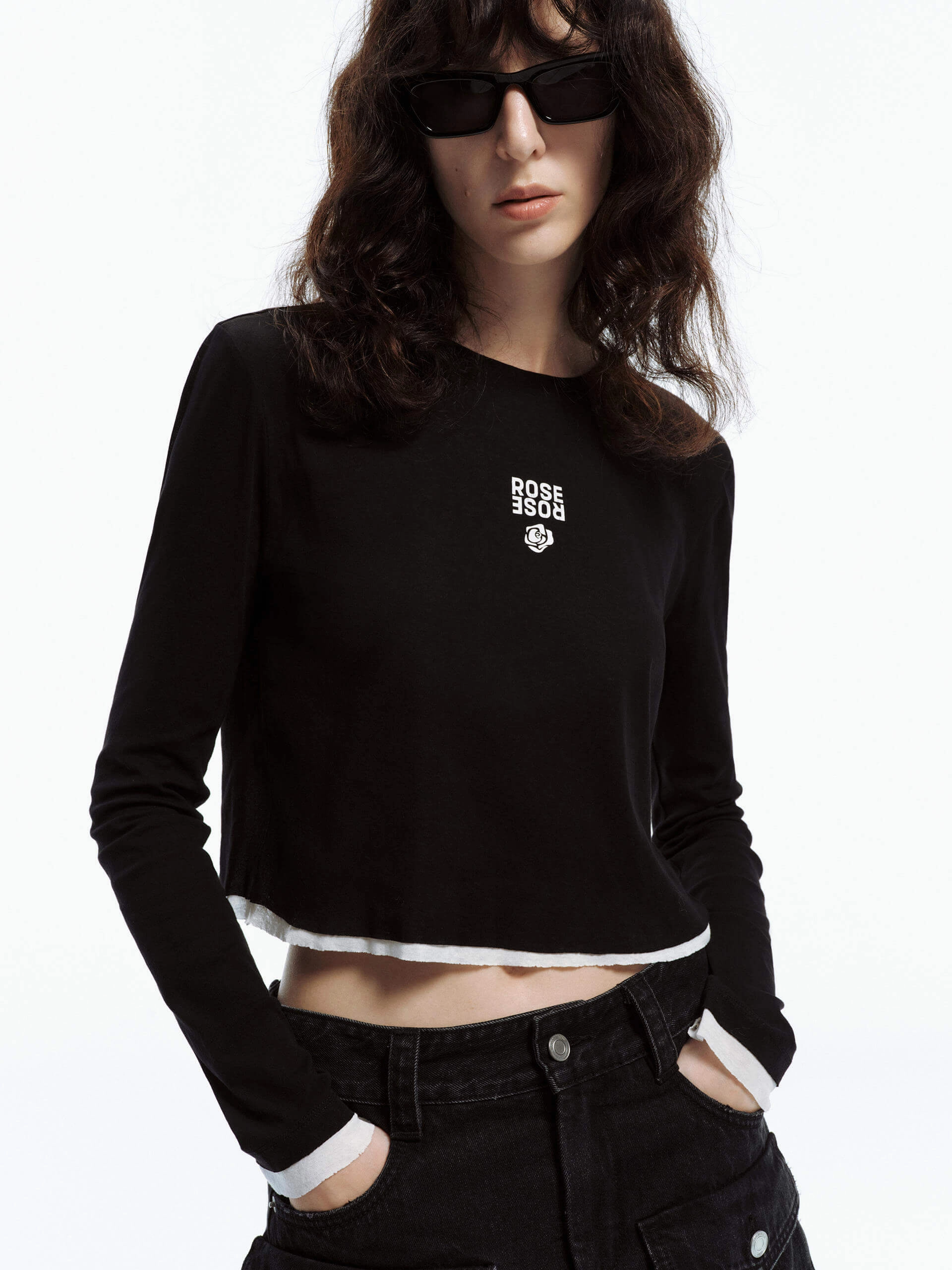 Long Sleeve Contrast Top Cozy And Warm